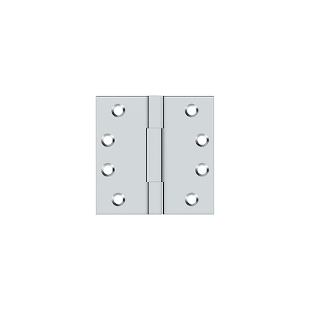 Deltana 4 x 4 Square Knuckle Hinge; Bright Chrome Finish DSBS426